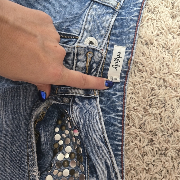 Edge Blue Distressed Women Jeans - Picture 2 of 7